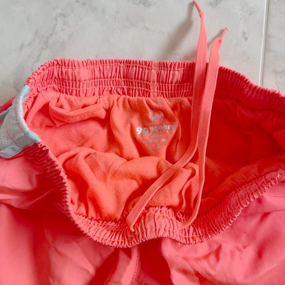 90 Degree by Reflex Orange Athletic Shorts Girls Large (12) - Picture 2 of 3